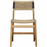 Lumen Outdoor Dining Chair, Natural/Black, Set of 2 by Dovetail at Eve Furniture