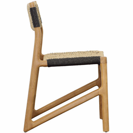 Lumen Outdoor Dining Chair, Natural/Black, Set of 2 by Dovetail at Eve Furniture