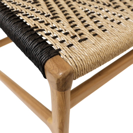 Lumen Outdoor Dining Chair, Natural/Black, Set of 2 by Dovetail at Eve Furniture