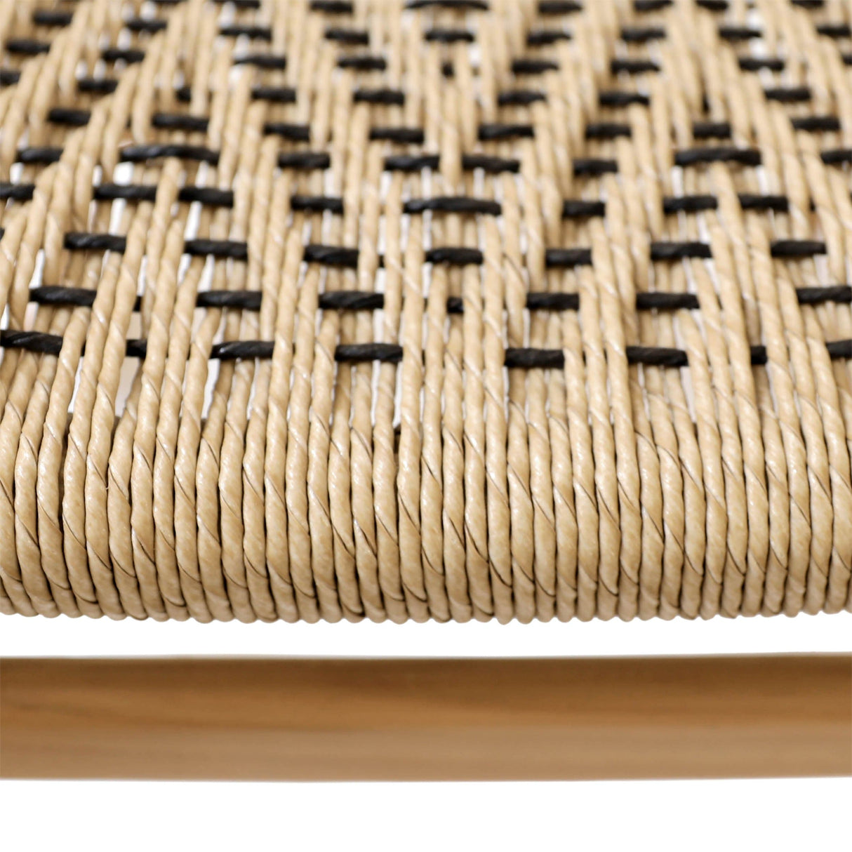 Lumen Outdoor Dining Chair, Natural/Black, Set of 2 by Dovetail at Eve Furniture