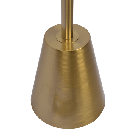 Lumina Brassed Gold Floor Lamp with Rotary Switch Triple Spots Metal Cone Base by Ashcroft Imports at Eve Furniture