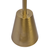 Lumina Brassed Gold Floor Lamp with Rotary Switch Triple Spots Metal Cone Base by Ashcroft Furniture at Eve Furniture