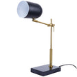 Lumora Table Lamp - Black outer - White inner by Ashcroft Imports at Eve Furniture
