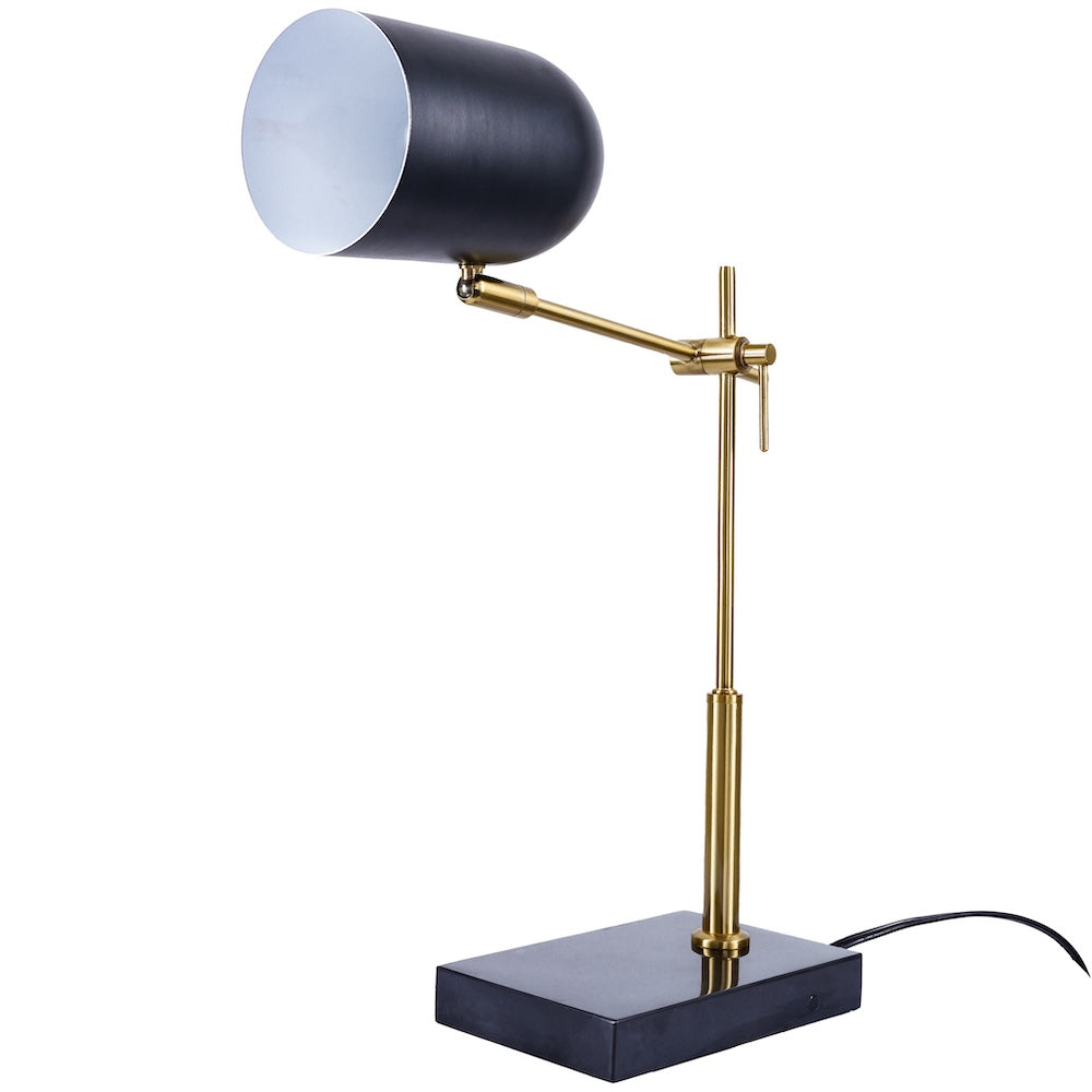 Lumora Table Lamp - Black outer - White inner by Ashcroft Imports at Eve Furniture