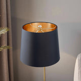 Lustrous Table Lamp - Black outer and Gold inner by Ashcroft Imports at Eve Furniture