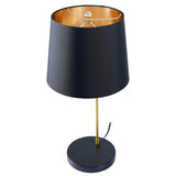 Lustrous Table Lamp - Black outer and Gold inner by Ashcroft Imports at Eve Furniture