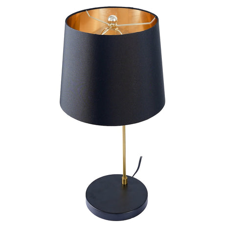 Lustrous Table Lamp - Black outer and Gold inner by Ashcroft Imports at Eve Furniture