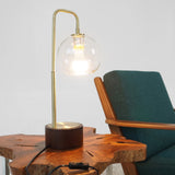 LuxeRay Simple Glass Globe Arched Table Lamp by Ashcroft Imports at Eve Furniture