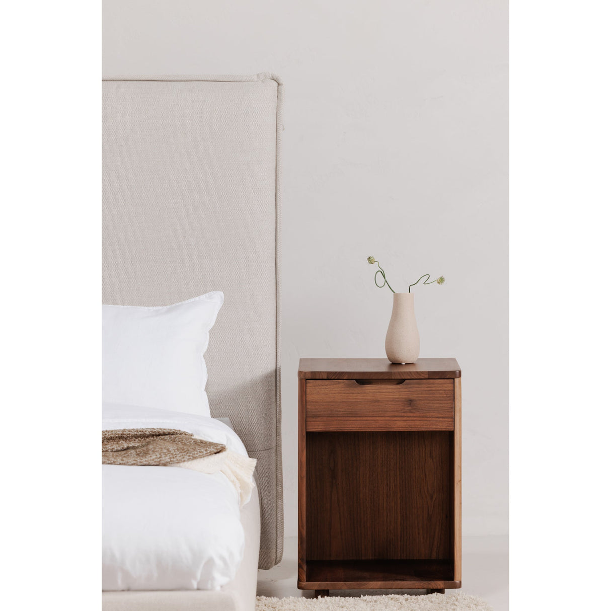 Luzon Wheat Tall Headboard Queen Bed by Moe's Home at Eve Furniture