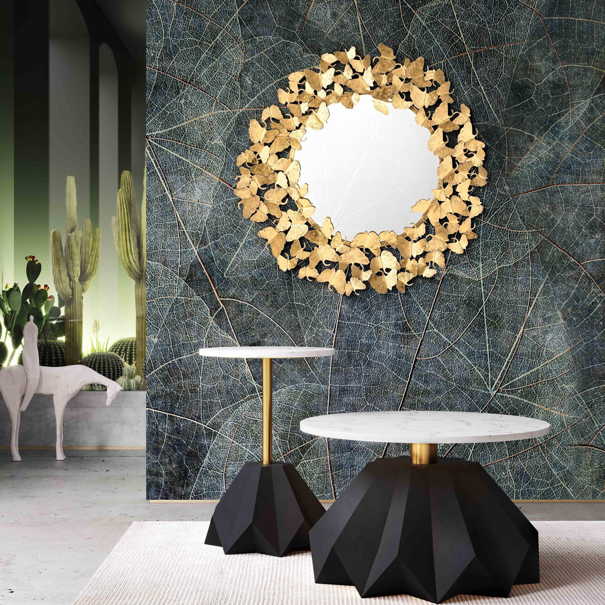 Lyrical Gold Wall Mirror by TOV Furniture at Eve Furniture