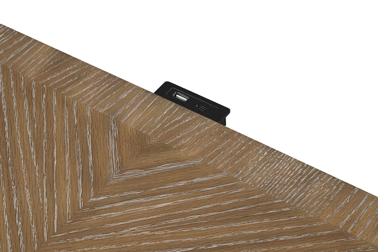 Lyris Rustic Oak Nightstand by Furniture of America at Eve Furniture