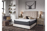 10 Inch Chime Elite White/Blue Queen Memory Foam Mattress in a box