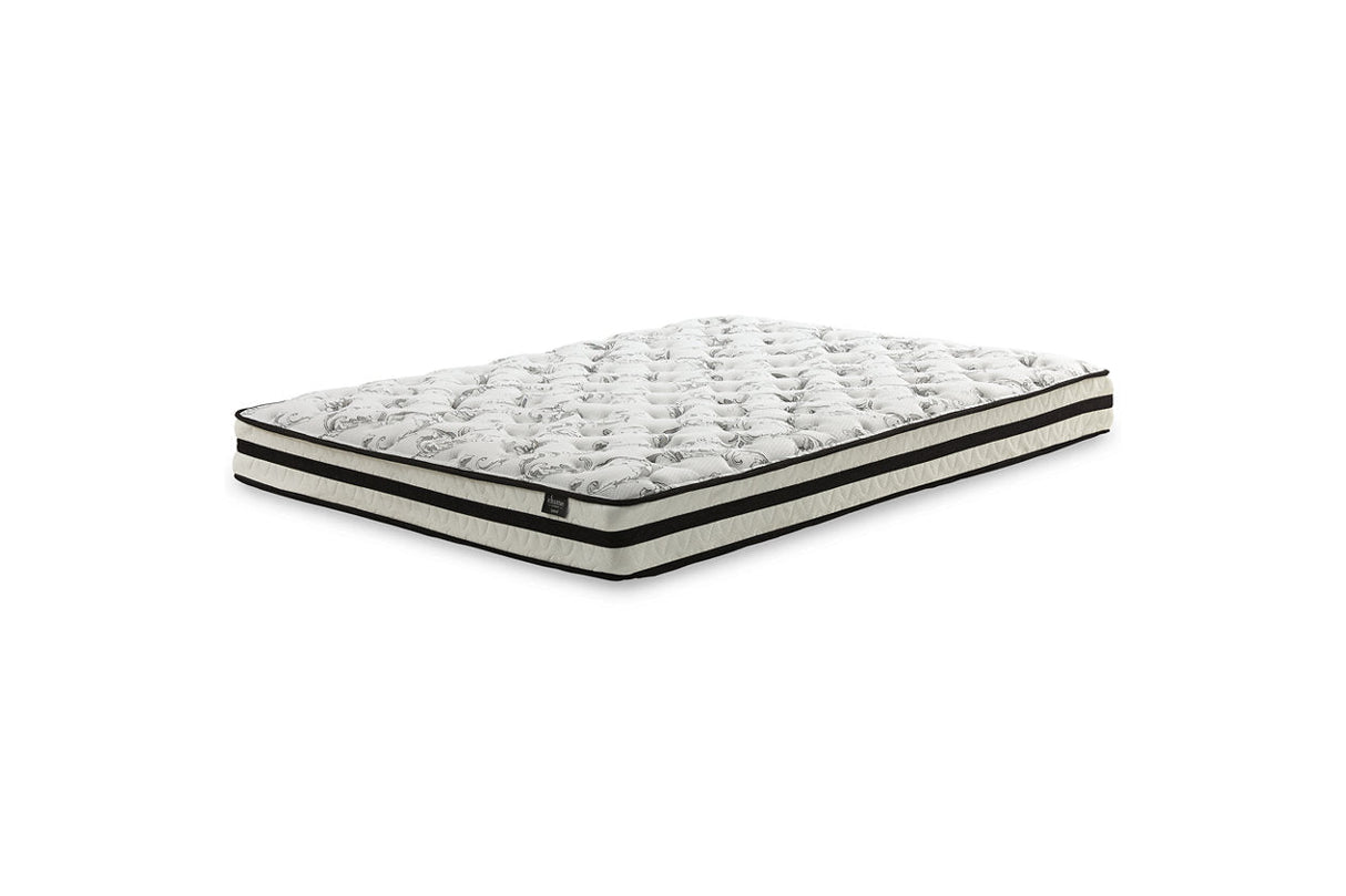 8 Inch Chime Innerspring White Full Mattress in a Box