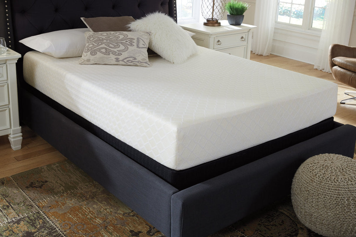 10 Inch Chime Memory Foam White Queen Mattress in a Box