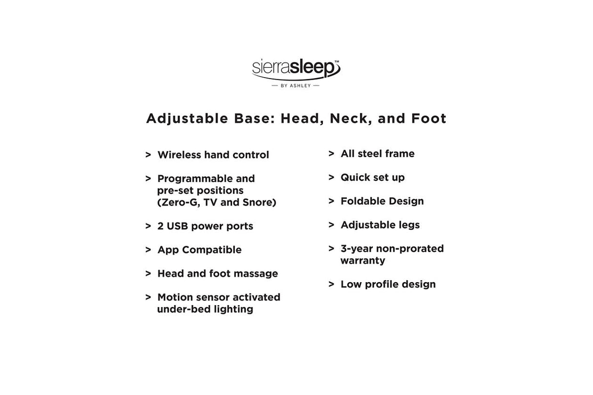 Head-Foot Model Best Black Twin Extra Long Adjustable Base (2 Required)