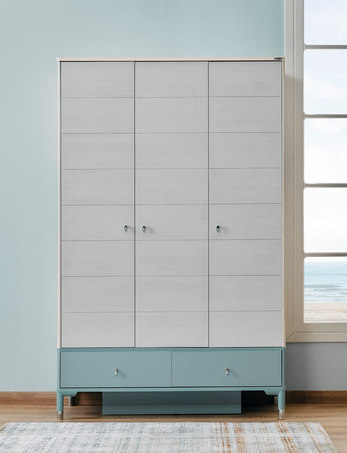 Marin 3 Door Wardrobe by Furnia at Eve Furniture