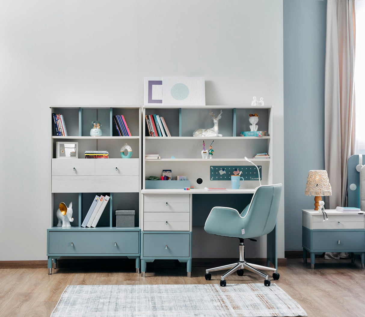 Marin Kids Room Set (Twin Bed & Study Desk & Nightstand) by Furnia at Eve Furniture