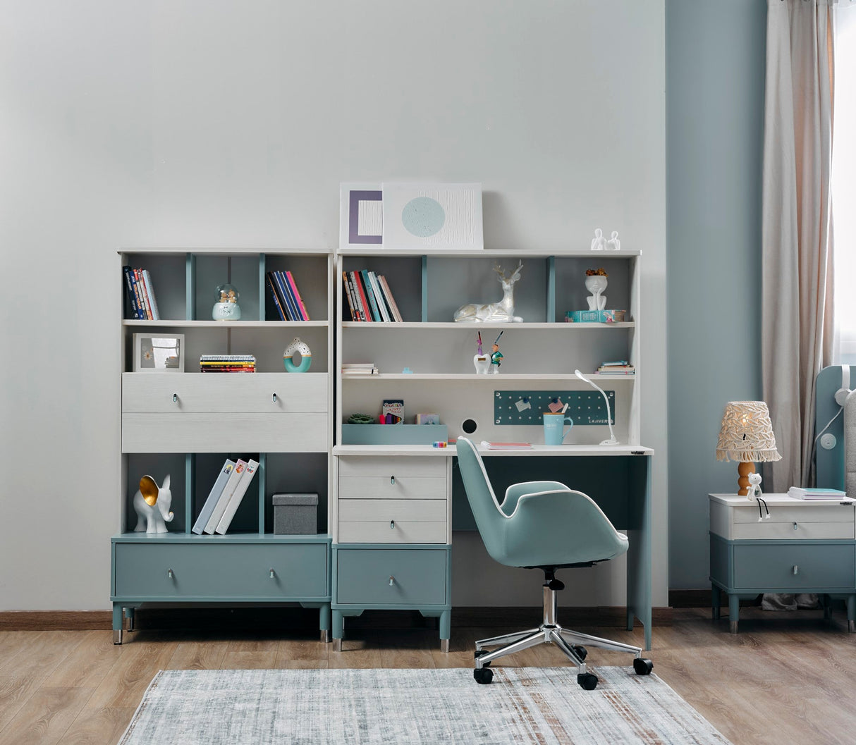 Marin Study Desk With Top Module by Furnia at Eve Furniture