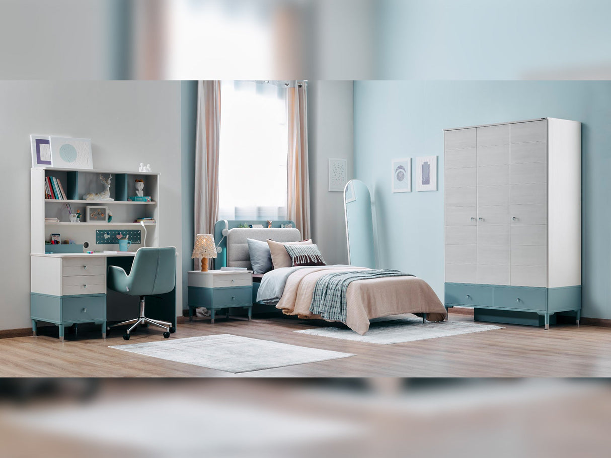 Marin Kids Room Set (Twin Bed & Study Desk & Nightstand) by Furnia at Eve Furniture