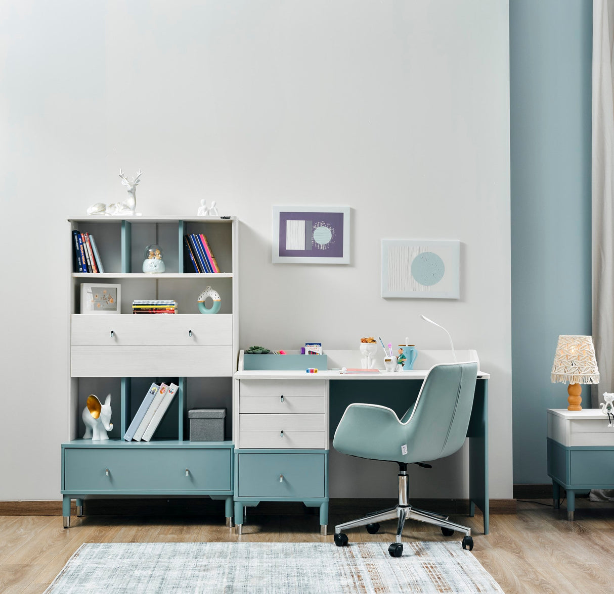 Marin Kids Room Set (Twin Bed & Study Desk & Nightstand) by Furnia at Eve Furniture