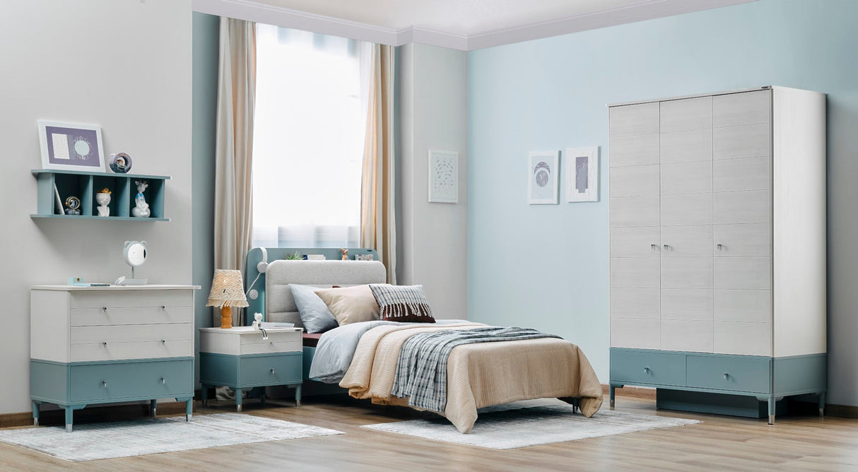 Marin Kids Room Set (Twin Bed & Study Desk & Nightstand) by Furnia at Eve Furniture