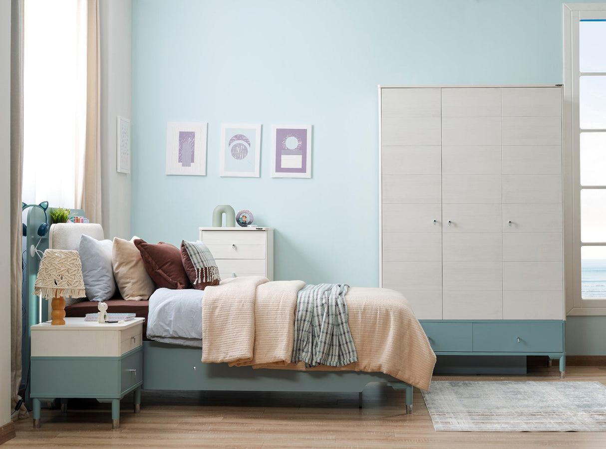 Marin 3 Door Wardrobe by Furnia at Eve Furniture