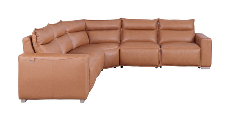 Sierra Camel 5-Piece Reclining Sectional by New Era Innovations at Eve Furniture
