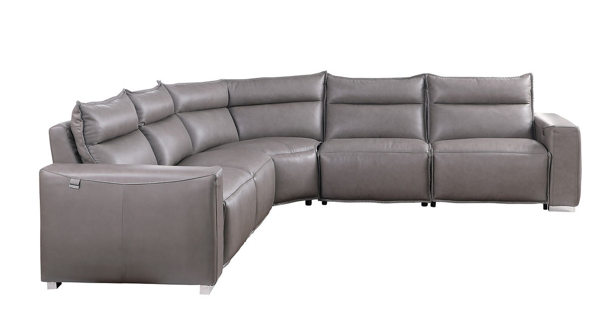 Sierra Grey 5-Piece Reclining Sectional by New Era Innovations at Eve Furniture