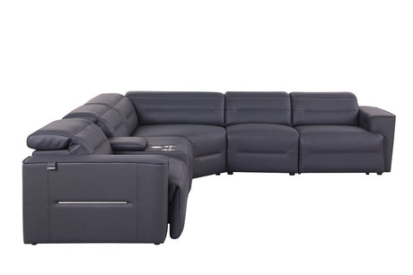 Nexus Dark Navy 6-Piece Power Reclining Sectional by New Era Innovations at Eve Furniture