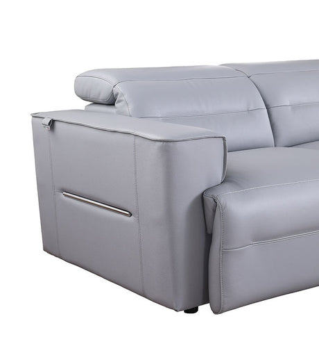 Nexus Light Blue 6-Piece Power Reclining Sectional by New Era Innovations at Eve Furniture