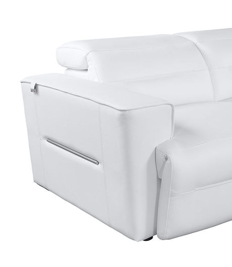 Nexus White 6-Piece Power Reclining Sectional by New Era Innovations at Eve Furniture