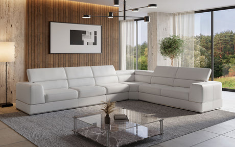 Pella White Sectional by New Era Innovations at Eve Furniture