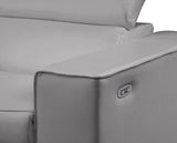 Picasso Light Grey 7-Piece 3 Power Reclining Sectional by New Era Innovations at Eve Furniture