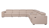 Picasso Beige 7-Piece 3 Power Reclining Sectional by New Era Innovations at Eve Furniture