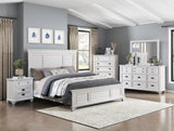 Mackinac White King Panel Bed by Homelegance at Eve Furniture