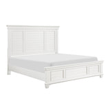 Mackinac White Queen Panel Bed by Homelegance at Eve Furniture