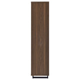 Maddox Walnut 71-inch 3-shelf Cabinet Bookcase by Coaster at Eve Furniture