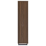 Maddox Walnut 71-inch 3-shelf Cabinet Bookcase by Coaster at Eve Furniture