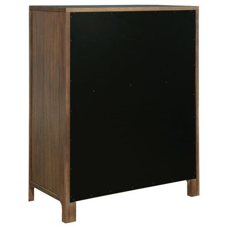 Maderia 5-drawer Chest of Drawers Walnut by Coaster at Eve Furniture