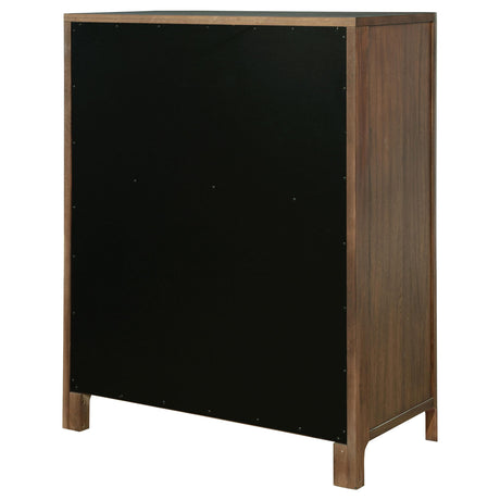 Maderia 5-drawer Chest of Drawers Walnut by Coaster at Eve Furniture
