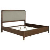 Maderia 57-inch Upholstered California King Panel Bed Walnut by Coaster at Eve Furniture