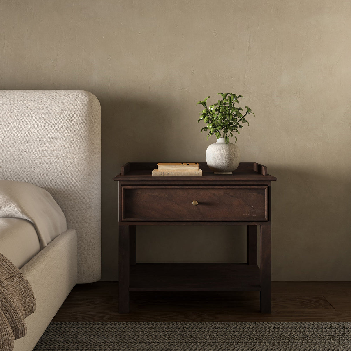 Maeve Dark Brown Nightstand by Moe's Home at Eve Furniture