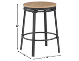 Magnolia 24″ Backless Counter Stool, Swivel, Set of 2 by Steve Silver at Eve Furniture