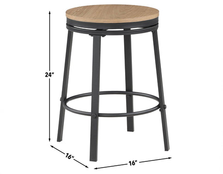 Magnolia 24″ Backless Counter Stool, Swivel, Set of 2 by Steve Silver at Eve Furniture