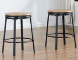 Magnolia 24″ Backless Counter Stool, Swivel, Set of 2 by Steve Silver at Eve Furniture