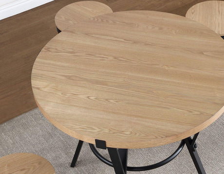 Magnolia 42-inch Round Counter Table, Black and Sand by Steve Silver at Eve Furniture