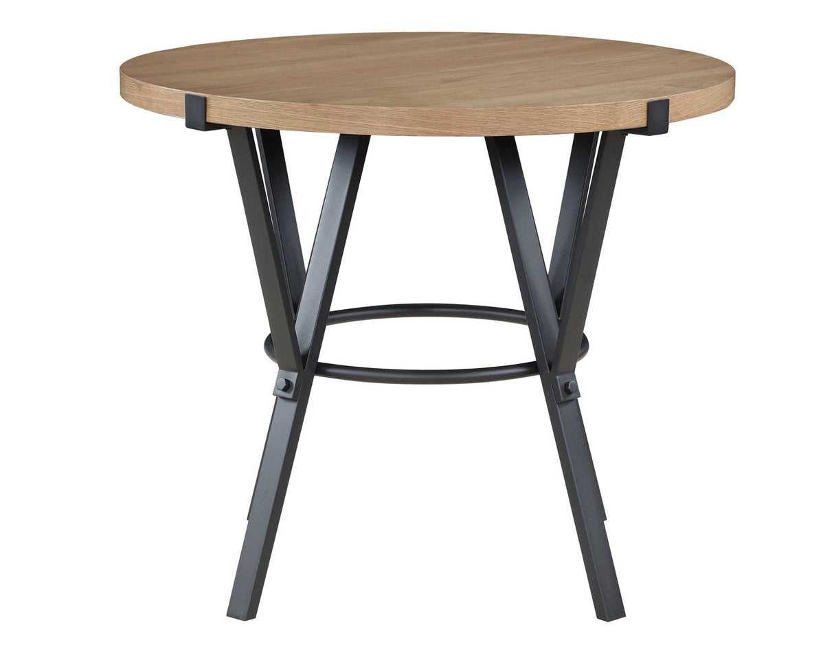 Magnolia 42-inch Round Counter Table, Black and Sand by Steve Silver at Eve Furniture