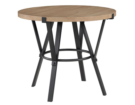 Magnolia 42-inch Round Counter Table, Black and Sand by Steve Silver at Eve Furniture