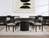 Magnolia 52-inch Round Table, Black by Steve Silver at Eve Furniture