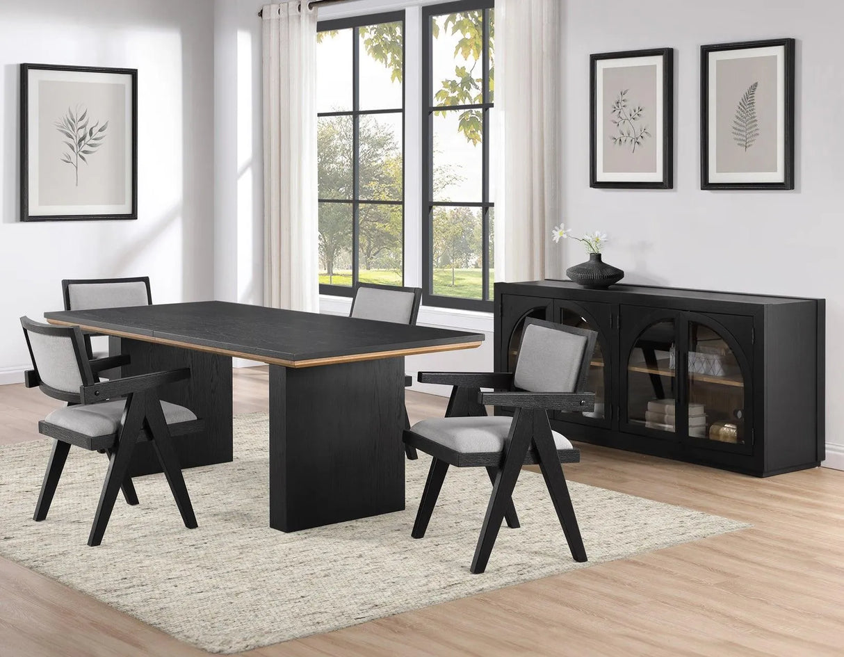Magnolia Arm Chair, Black by Steve Silver at Eve Furniture